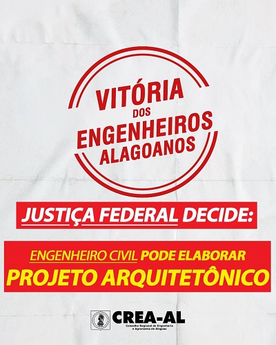 Projeto arquitetônico é atribuição do engenheiro civil, diz TRF da 5ª Região