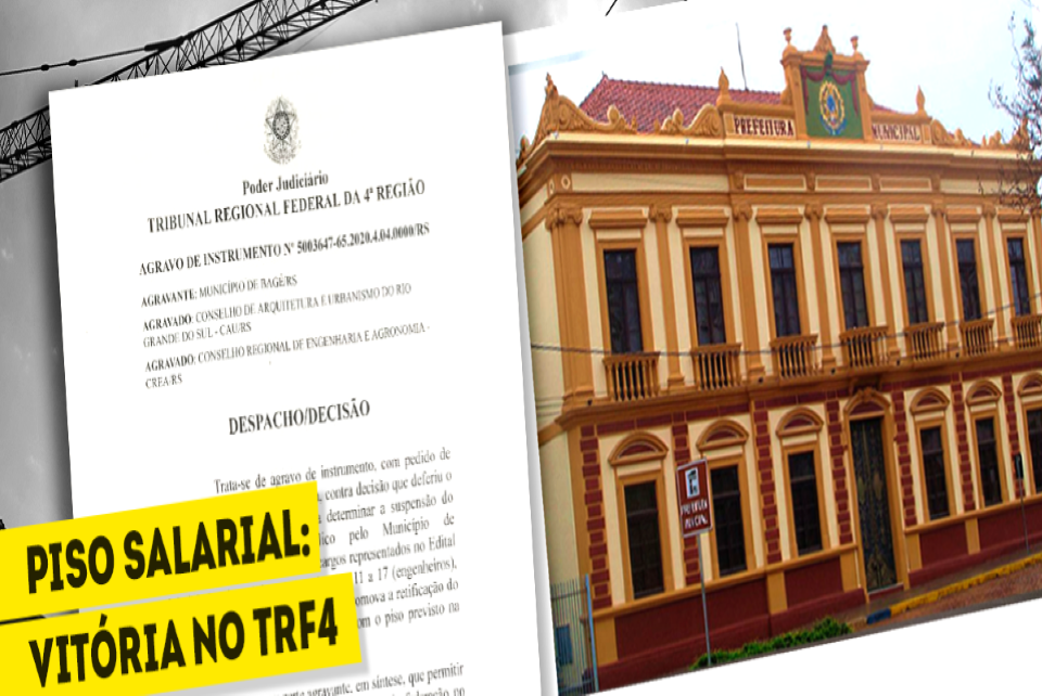 Piso salarial: vitória no TRF4 para o Concurso Público de Bagé