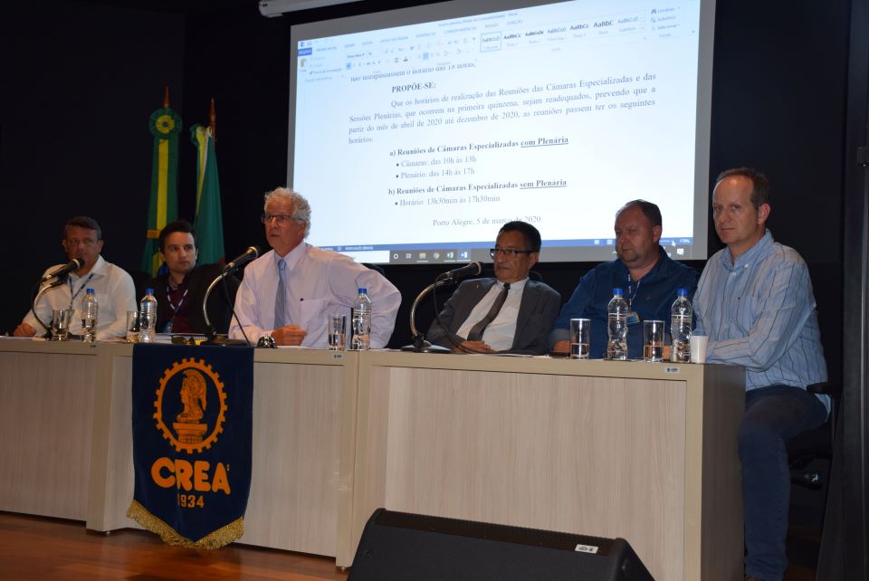 Relatoria de processos e homologação marcam Plenária do CREA-RS