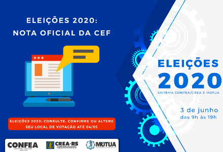 Eleições 2020: Nota oficial da Comissão Eleitoral Federal