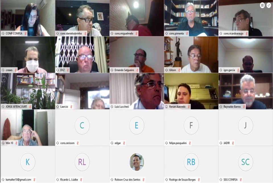 Em Sessão virtual, Plenário do Confea adia prazos da renovação do terço