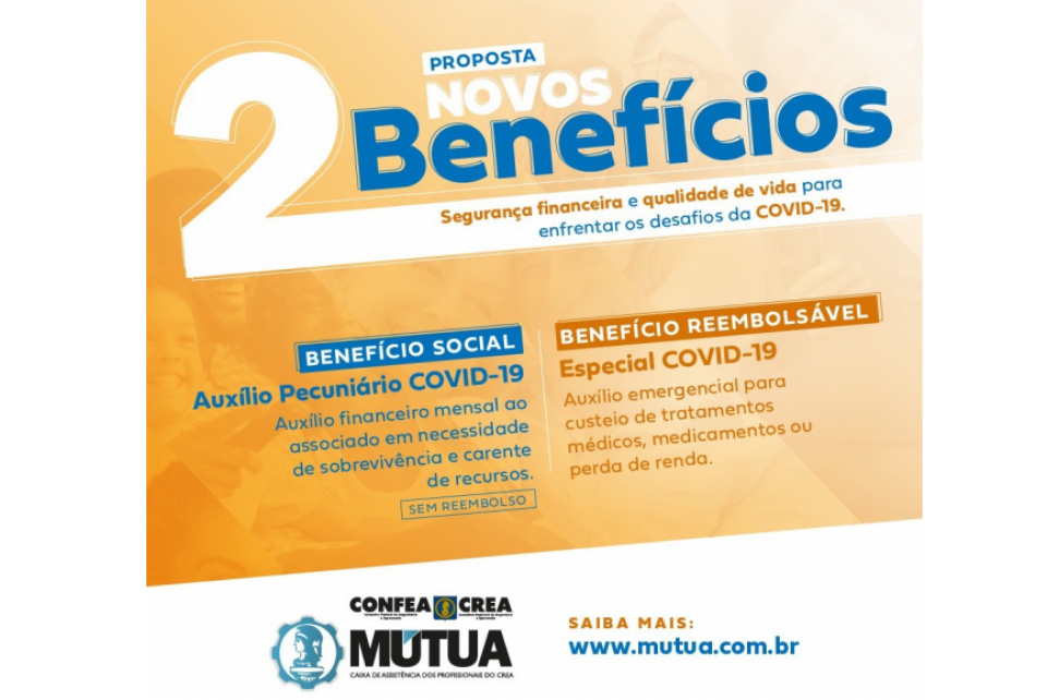 Mútua propõe dois novos benefícios para enfrentamento da pandemia