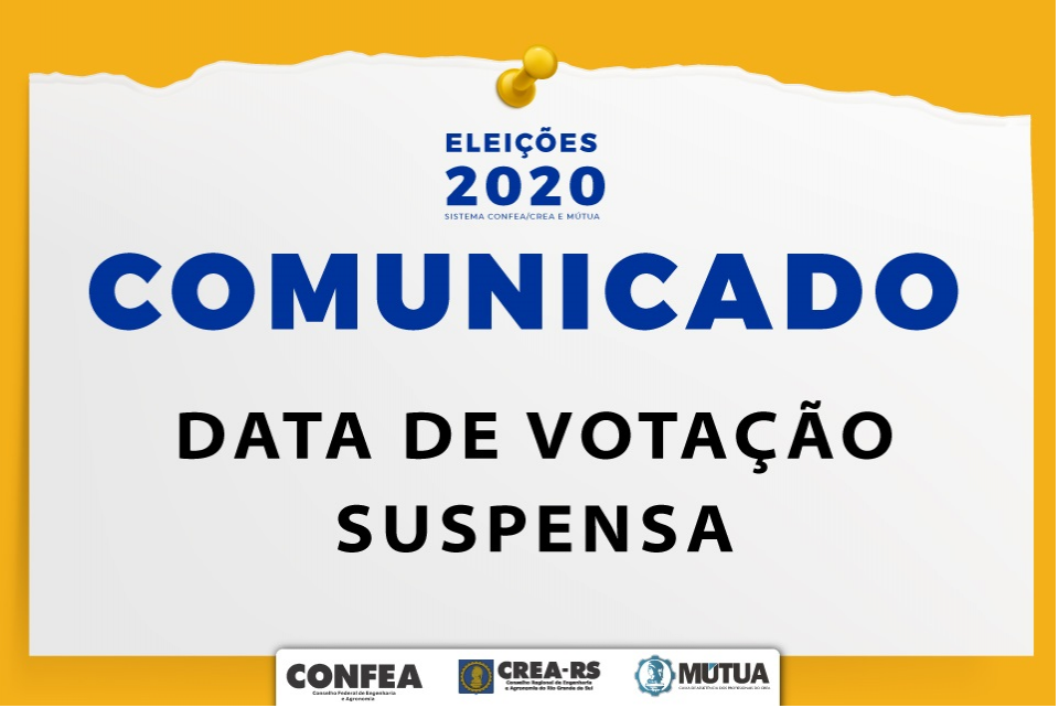Adiadas as eleições Sistema Confea/Crea e Mútua
