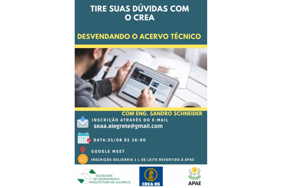 Tire suas dúvidas com o CREA com o tema: Desvendando o Acervo Técnico