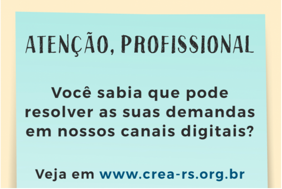 Confira o atendimento presencial nas Inspetorias do CREA-RS