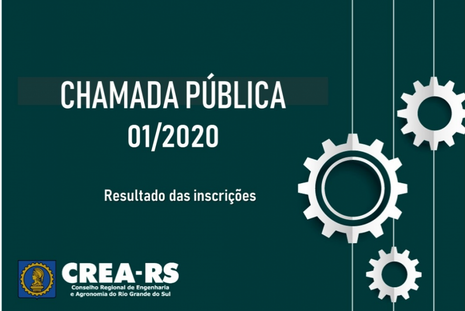 CREA-RS publica as inscrições da Chamada Pública 01/2020