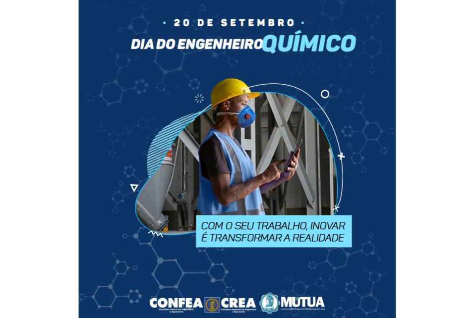 Dia 20 de setembro é comemorado o Dia dos Engenheiros Químicos
