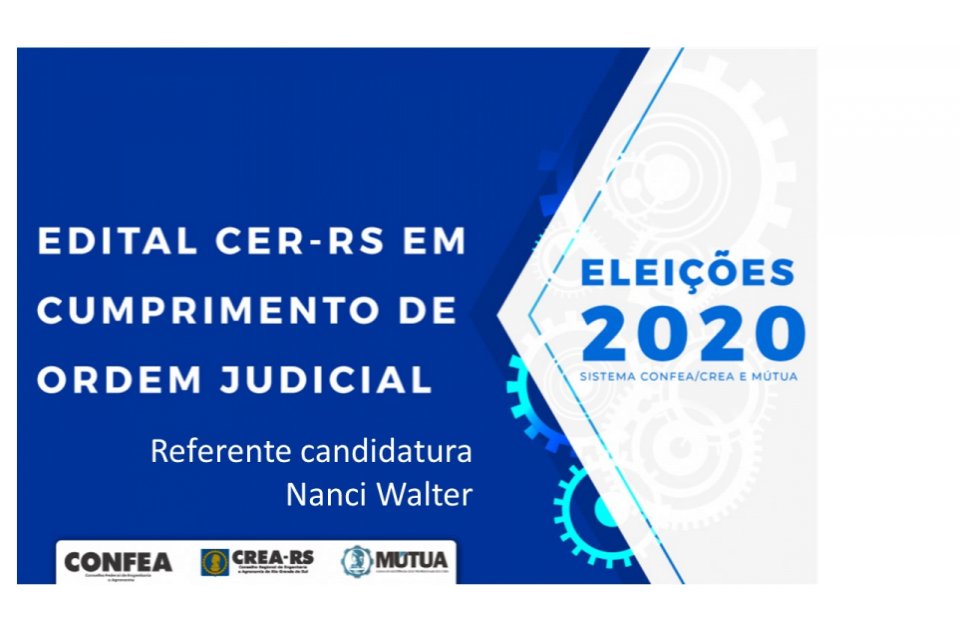 Edital n. 20 em cumprimento judicial mantém direito à candidatura