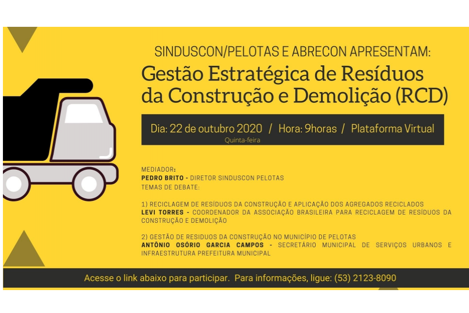 Sinduscon promove palestra sobre Gestão Estratégica de Resíduos da Construção e Demolição