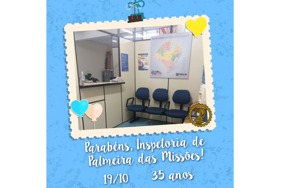 Inspetoria do CREA-RS em Palmeira das Missões completa 35 anos