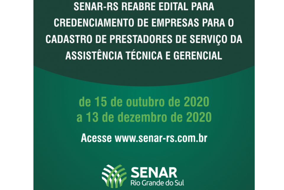 Senar-RS credencia empresas para prestação de serviços