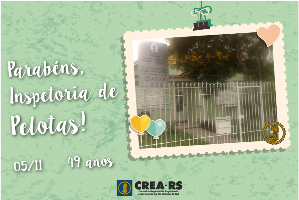CREA-RS completa 49 anos de sua Inspetoria em Pelotas