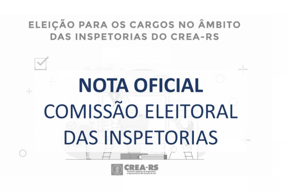Nota de esclarecimento da Comissão Eleitoral das Inspetorias