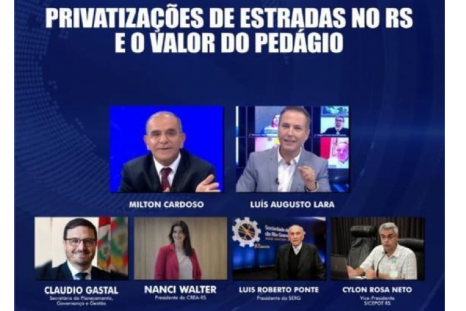 Acompanhe neste sábado programa que trata sobre Privatizações de Estradas no RS