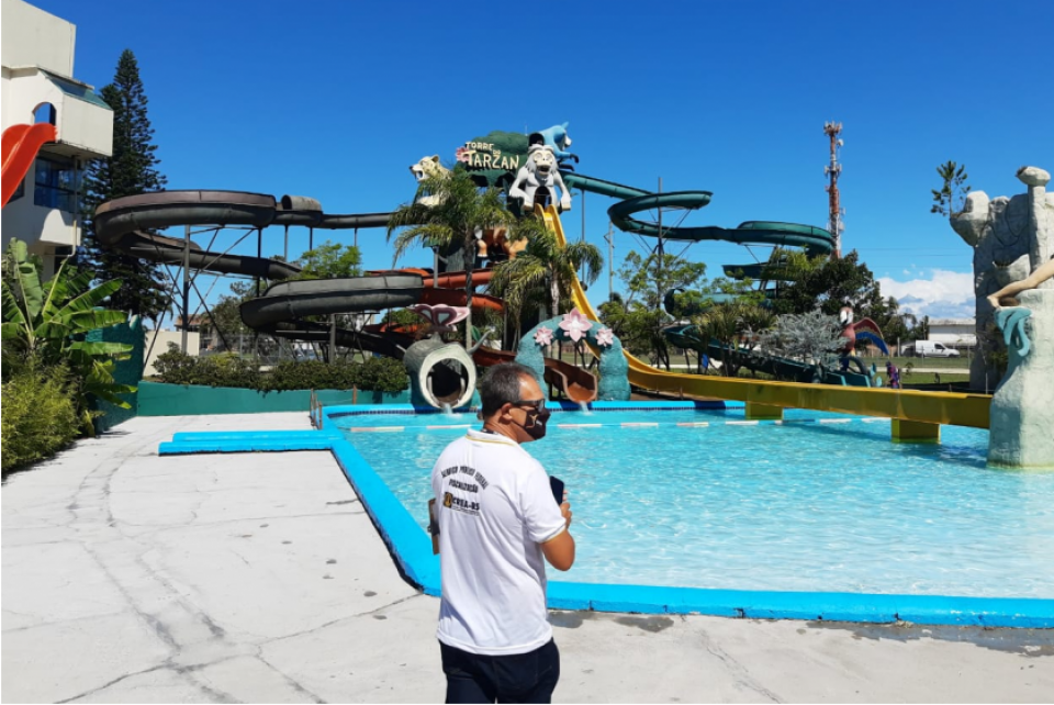 CREA-RS fiscaliza parques Acqua Lokos e Marina Park em Capão da Canoa