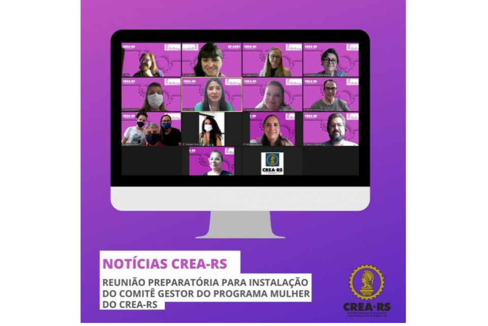 Reunião preparatória para instalação do Comitê Gestor do Programa Mulher do CREA-RS