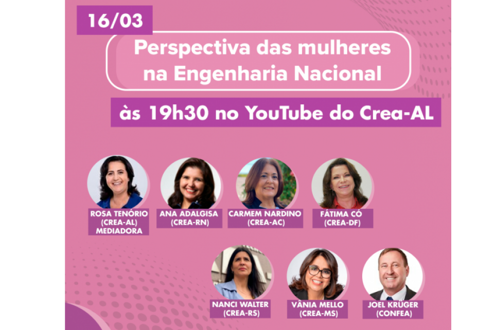 CREA-AL promove debate com Mulheres na Engenharia nesta terça