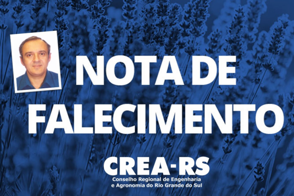 Nota de falecimento do Eng. Ftal Jorge Silvano Silveira