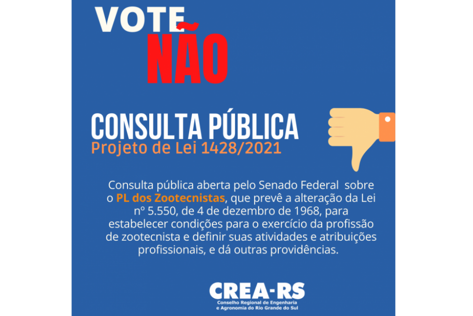 Opine na consulta pública do Senado sobre o PL dos Zootecnistas