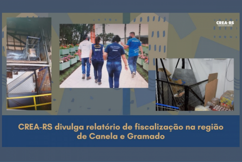 CREA-RS divulga relatório de fiscalização na região de Canela e Gramado