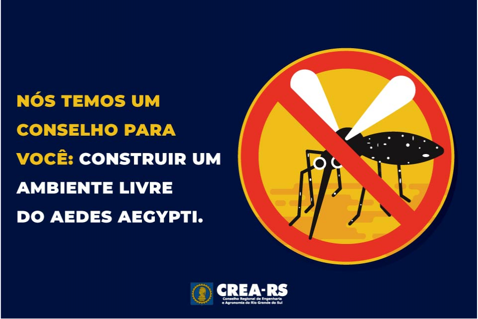 CREA-RS lança campanha de conscientização contra o Aedes aegypti