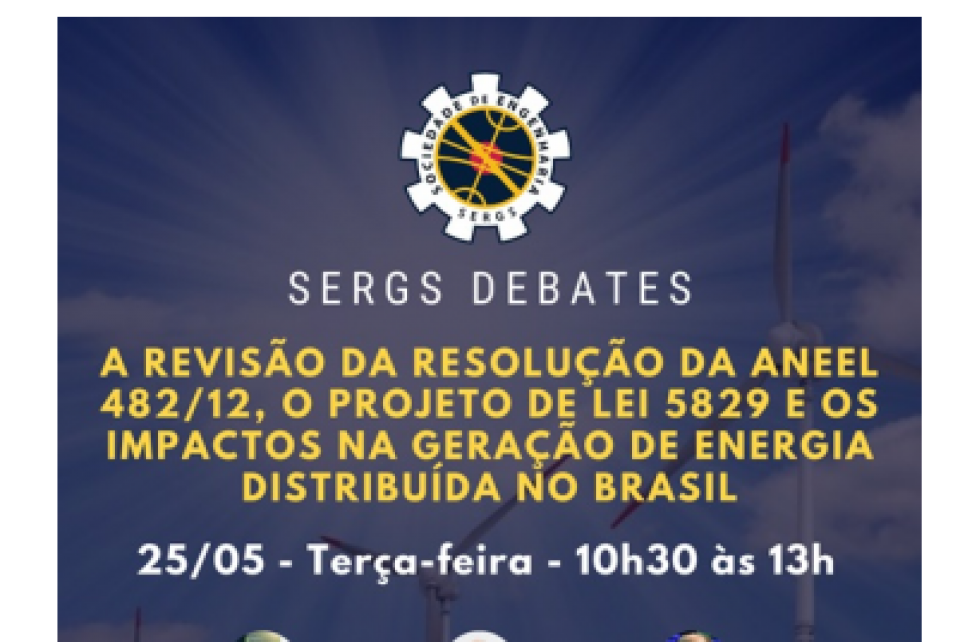 Revisão da Resolução da Aneel 482/12 é tema do Sergs Debates
