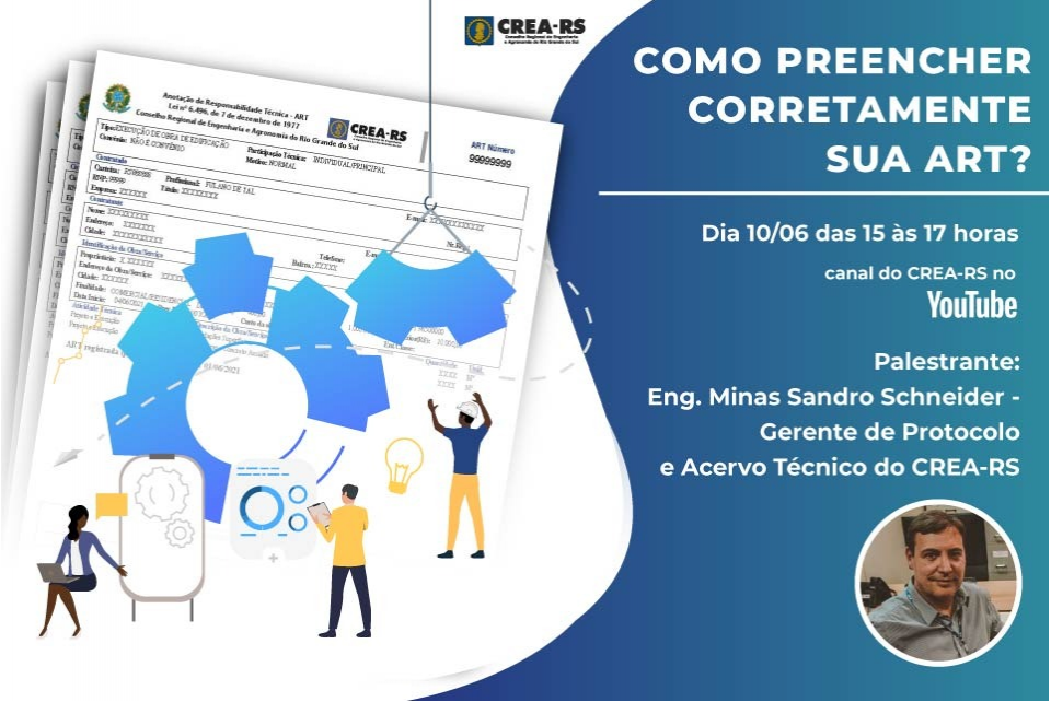 Palestra, no dia 10, vai explicar e tirar dúvidas sobre o correto preenchimento da ART