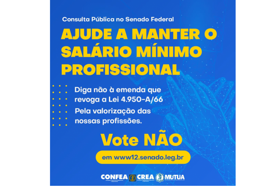 Ajude a manter o salário mínimo profissional