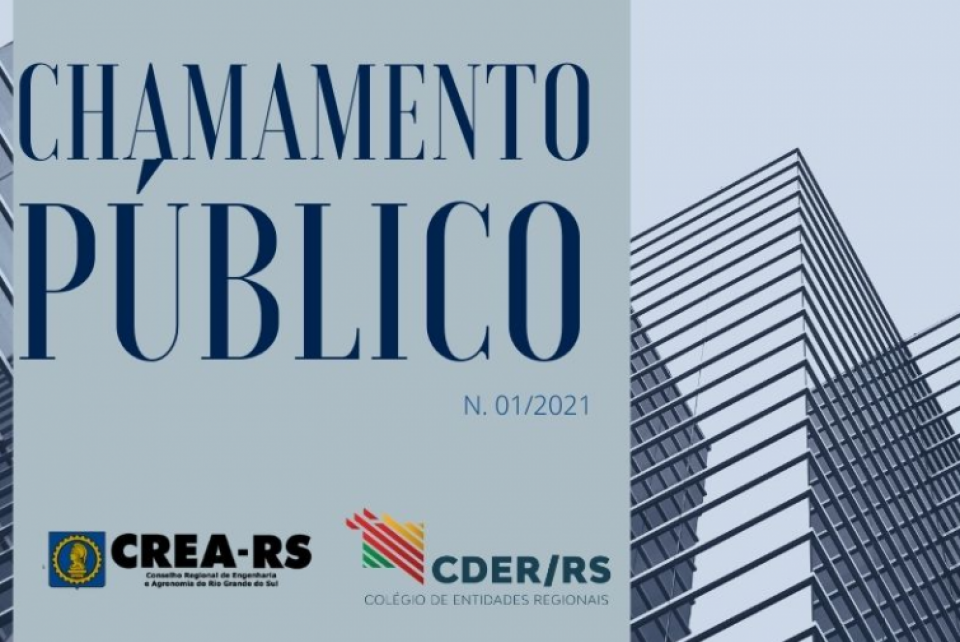 CREA-RS lança, nesta sexta (09), Edital de Chamamento Público n. 01/2021