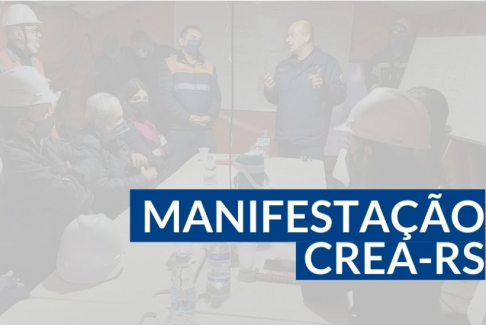 Manifestação do CREA-RS
