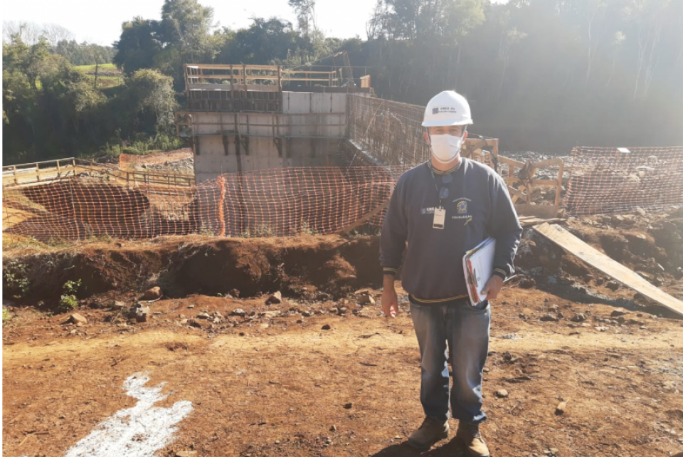 Obras de geradora de energia elétrica são fiscalizadas pelo CREA-RS