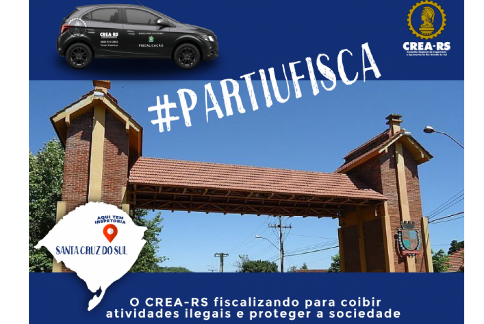 Santa Cruz do Sul recebe fiscalização intensiva do CREA-RS com foco em construção civil