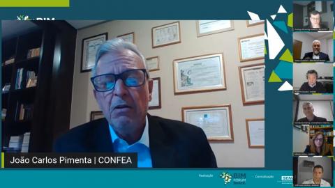 Vice-Presidente do Confea, eng. civ. Jo&atilde;o Carlos Pimenta, representou o Conselho no webin&aacute;rio