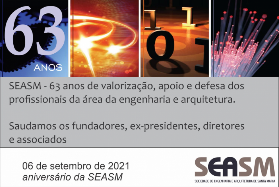 CREA-RS e CDER-RS parabenizam SEASM pelos 63 anos