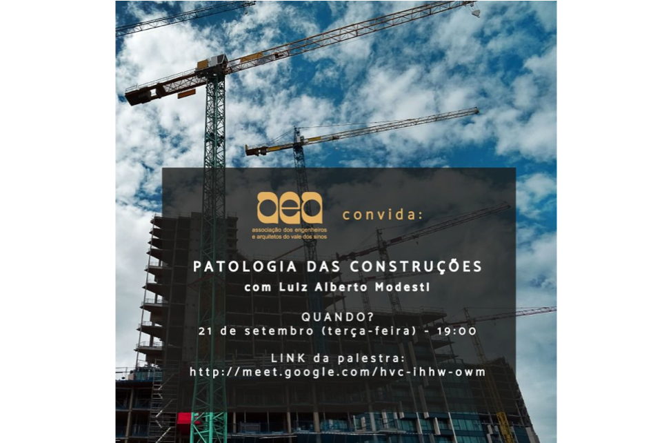AEA promove palestra sobre patologia das construções nesta terça