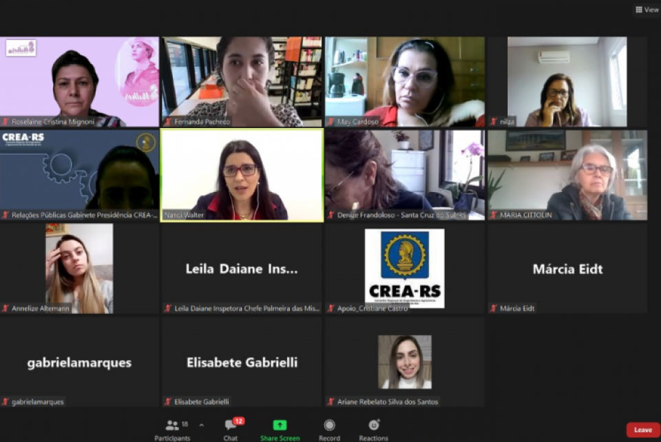 Comitê Gestor Mulher reúne lideranças do CREA-RS