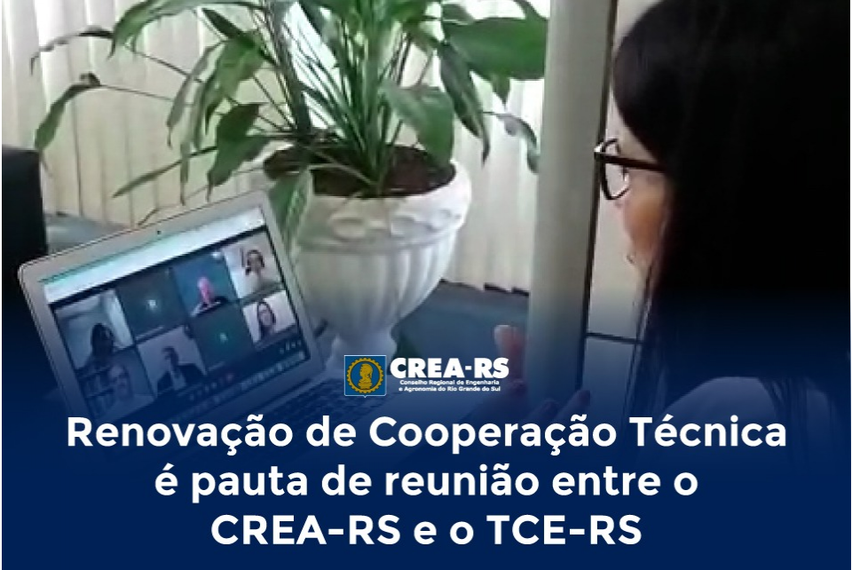 Renovação de Cooperação Técnica é pauta de reunião entre o CREA-RS e o TCE-RS