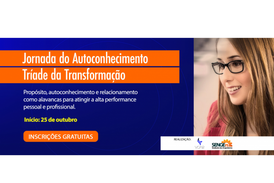 Inscrições abertas para a Jornada do Autoconhecimento Tríade da Transformação