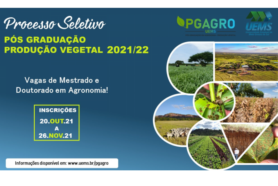Processo Seletivo para Mestrado e Doutorado em Agronomia – UEMS/Aquidauana