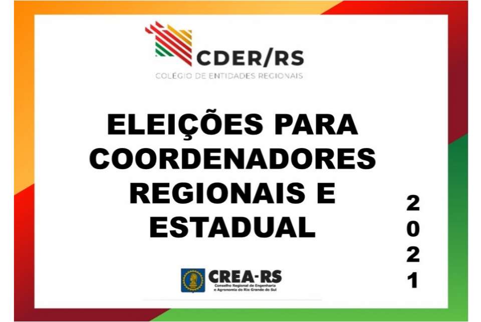 Homologadas chapas da eleição de coordenadores regionais do CDER-RS