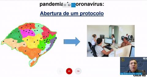 Detalhe da apresentação de Sandro Schneider