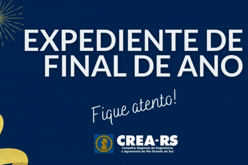 Expediente de final de ano no CREA-RS