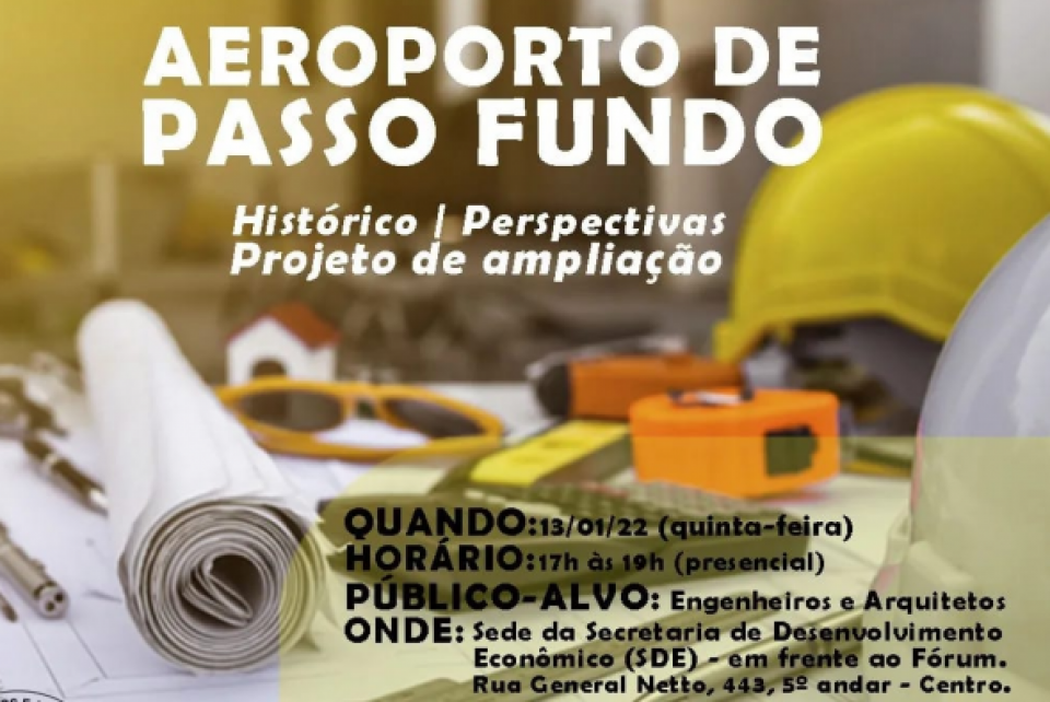 AEAPF promove palestra sobre Aeroporto de Passo Fundo