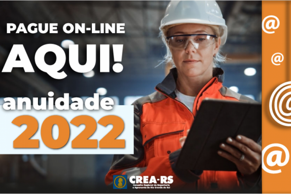 Anuidade 2022 com desconto de 10% somente até 31 de janeiro
