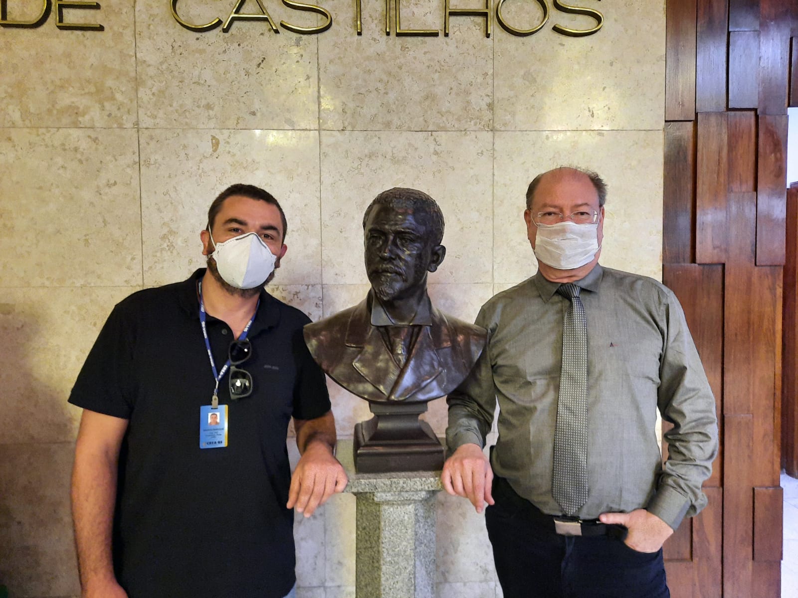 Eng. Civ. João Luis Collares Machado, coordenador, e Eng. Civ. Márcio Wrage Moura (adjunto) Eng. Civis João Collares Machado e Márcio Moura (dir.), coordenador e adjunto