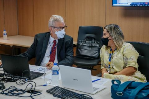 Vice-presidente João Carlos Pimenta e diretora Michele Ramos
