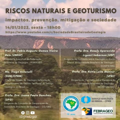 Evento virtual promovido pela Sociedade Brasileira de Geologia, CPRM e Febrageo debater&aacute; o tema nesta sexta (14)