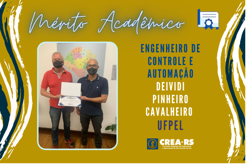 Formando de Engenharia de Controle e Automação UFPel recebe Mérito Acadêmico