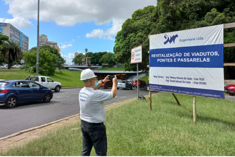CREA-RS fiscaliza obras de revitalização do túnel da Conceição em Porto Alegre