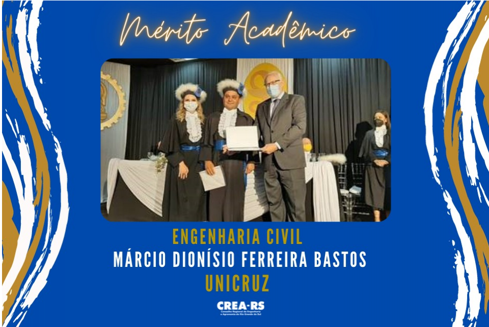 Formando de Engenharia Civil da Unicruz recebe Mérito Acadêmico